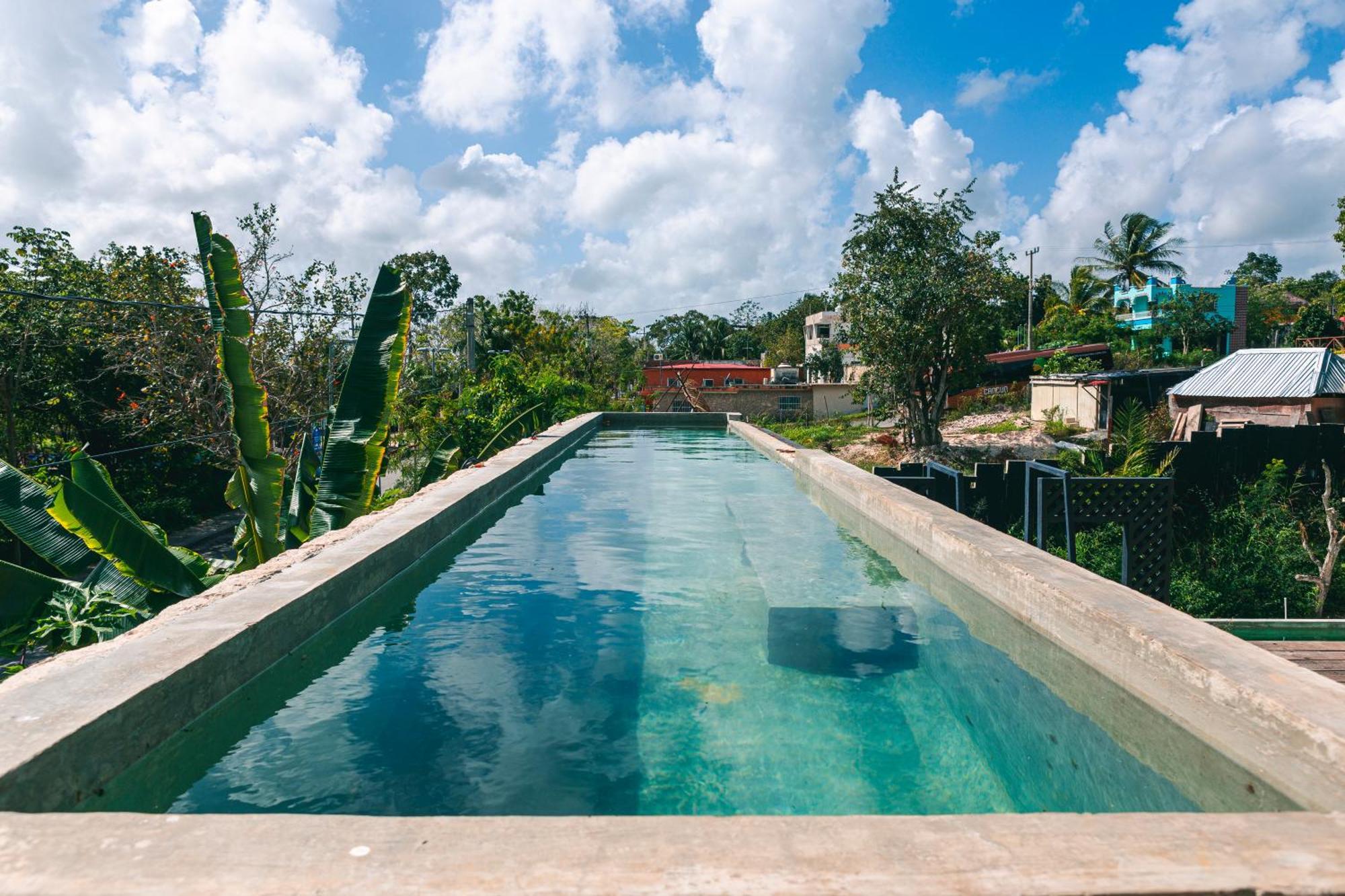 Hotel Makaaba Eco-Boutique Бакалар Екстер'єр фото Swimming pool at the hotel